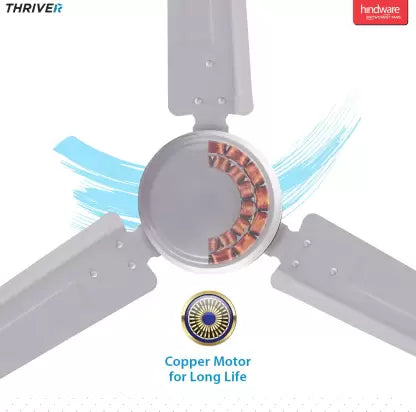 Hindware Thriver 1200 mm 3 Blade Ceiling Fan (White, Pack of 1) Hindware Thriver 1200 mm 3 Blade Ceiling Fan (White, Pack of 1)